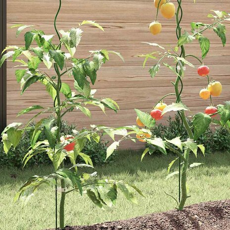 Plantondersteuning 20 pcs Groen 170 x 0,6 x 0,6 cm Staal 4
