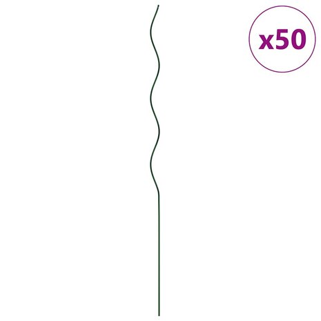 Plantondersteuning 50 pcs Groen 110 x 0.6 x 0.6 cm Staal 3