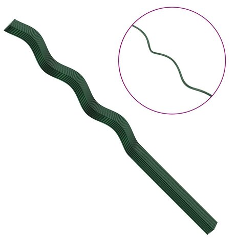 Plantondersteuning 50 pcs Groen 110 x 0.6 x 0.6 cm Staal 8