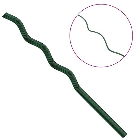 Plantondersteuning 20 pcs Groen 110 x 0.6 x 0.6 cm Staal 8