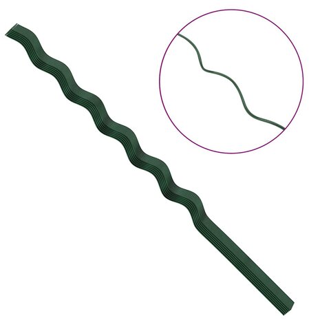 Plantondersteuning 50 pcs Groen 150 x 0,6 x 0,6 cm Staal 8