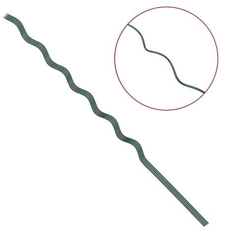 Plantondersteuning 5 pcs Groen 150 x 0,6 x 0,6 cm Staal 8