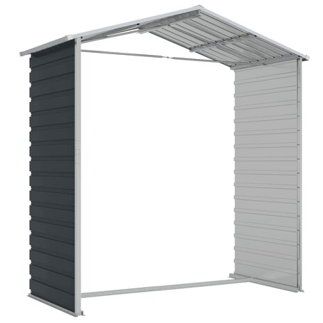 Tuinschuur 191x130x198 cm gegalvaniseerd staal antracietkleurig 9
