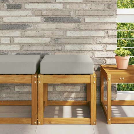 Buiten Zitkussen Grijs 40 x 40 x 8 cm 100% Polyester 1