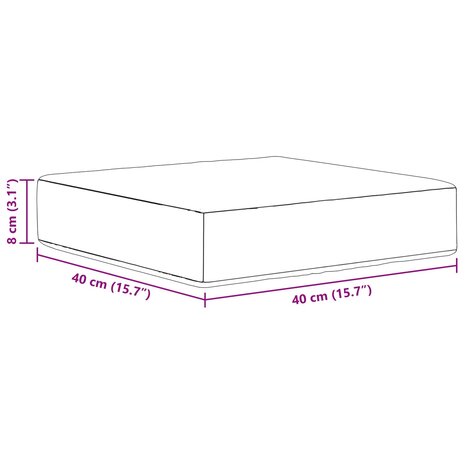 Buiten Zitkussen Grijs 40 x 40 x 8 cm 100% Polyester 8