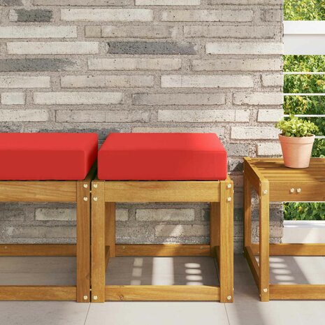 Buiten Zitkussen Rood 40 x 40 x 8 cm 100% Polyester 1