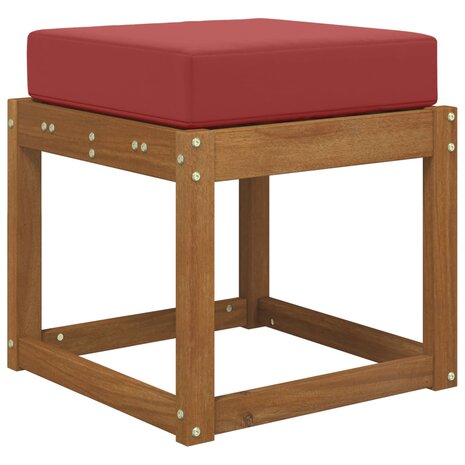 Buiten Zitkussen Wijnrood 40 x 40 x 8 cm 100% Polyester 3