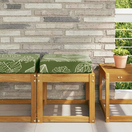 Buiten Zitkussen Groene Bladeren 40 x 40 x 8 cm 100% Polyester 1