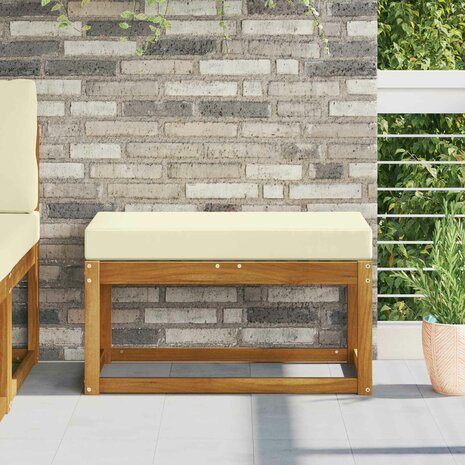 Buiten Zitkussen Cr&egrave;me 80 x 40 x 8 cm 100% Polyester 1