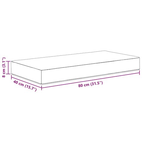 Buiten Zitkussen Cr&egrave;me 80 x 40 x 8 cm 100% Polyester 8