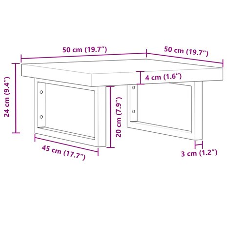 Badkamer wandschap staal en massief acaciahout 11