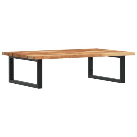 Badkamer wandschap staal en massief acaciahout 2