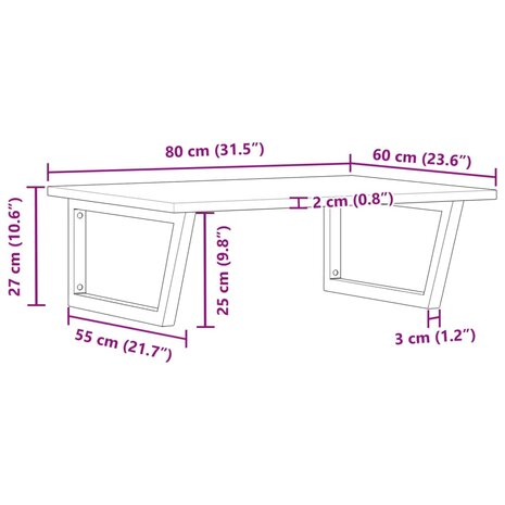 Badkamer wandschap staal en massief acaciahout 11