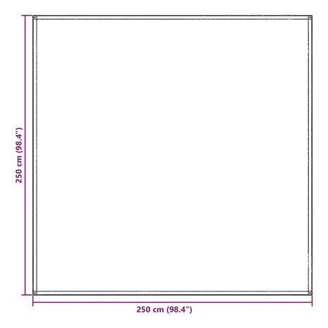 Tenttapijt Blauw en Grijs 250 x 250 cm Polyetheen 9