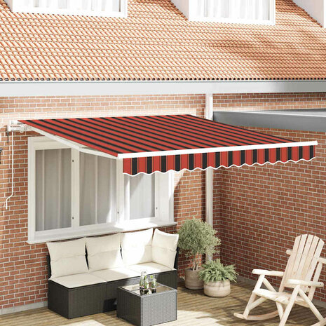 Elektrisch Uittrekbaar Zonnescherm Oranje en bruin 300 x 250 cm 1