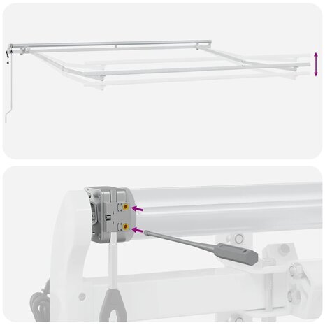 Elektrisch Uittrekbaar Zonnescherm Multikleur 300 x 250 cm 10