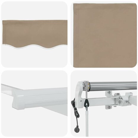 Elektrisch Uittrekbaar Zonnescherm Beige 300 x 250 cm 8