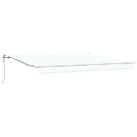 Elektrisch Uittrekbaar Zonnescherm Wit 400 &times; 300 cm 1