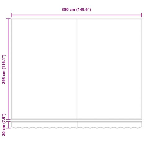 Elektrisch Uittrekbaar Zonnescherm Groen en Wit 400 &times; 300 cm 7
