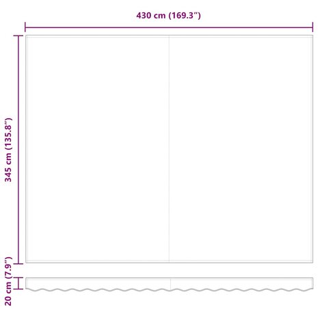 Elektrisch Uittrekbaar Zonnescherm Rood en Wit 450 &times; 350 cm 12