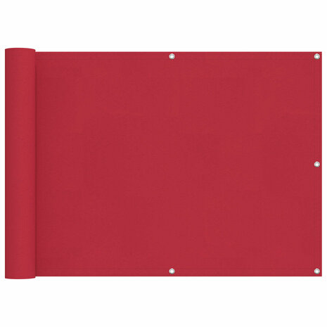 Balkonscherm Rood 75 x 200 cm PU gecoat oxford alu 2