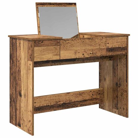 Kaptafel met lade met opslag Oudhout 100 x 45 x 76 cm 5