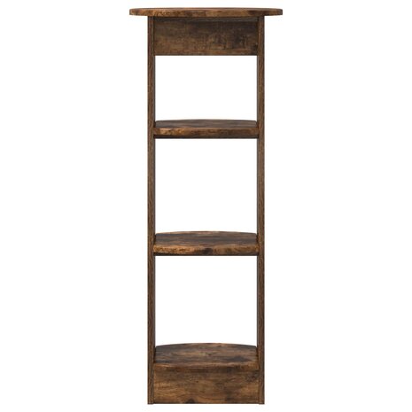 Bijzetkast Gerookte Eik 40 x 40 x 100 cm Geconstrueerd hout 3