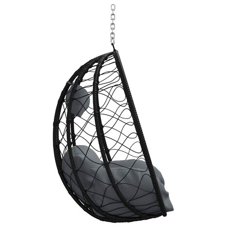 Egg hangstoel Antraciet 91,5 x 54,5 x 107 cm poly rattan 6