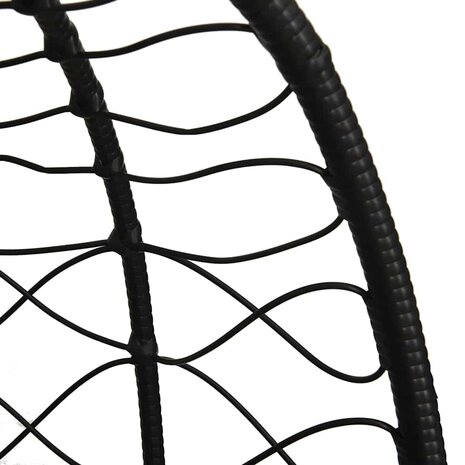 Egg hangstoel Taupe 91,5 x 54,5 x 107 cm poly rattan 8