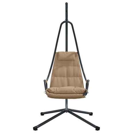 Egg hangstoel Taupe 94 x 107 x 196,5 cm Staal 4