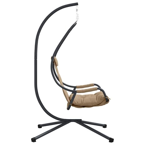 Egg hangstoel Taupe 94 x 107 x 196,5 cm Staal 5