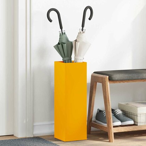 Paraplustandaard Mosterdgeel 15,5 x 15,5 x 49 cm Metaal 1