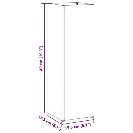 Paraplustandaard Mosterdgeel 15,5 x 15,5 x 49 cm Metaal 9