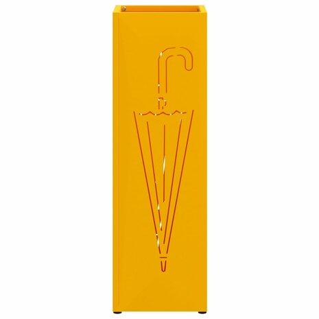 Paraplustandaard Mosterdgeel 15,5 x 15,5 x 49 cm Metaal 4