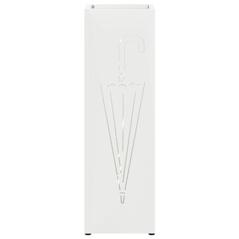 Paraplustandaard met opslag Wit 15,5 x 15,5 x 49 cm Metaal 4
