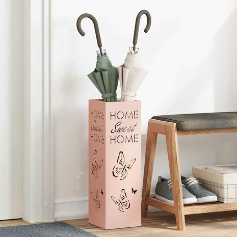 Paraplustandaard met opslag Roze 15,5 x 15,5 x 49 cm Metaal 1