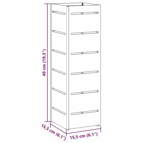 Paraplustandaard Antraciet 15,5 x 15,5 x 49 cm Metaal 9