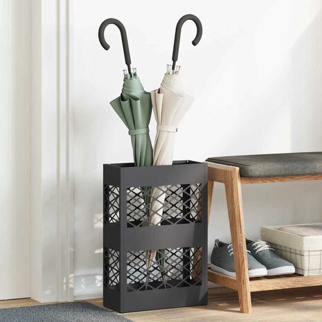 Paraplustandaard Zwart 28 x 12 x 41 cm Staal 1