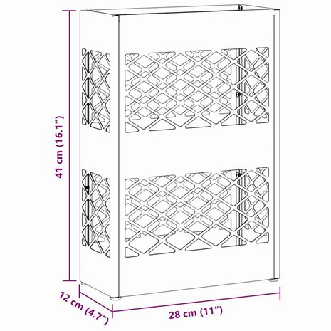 Paraplustandaard Mosterdgeel 28 x 12 x 41 cm Staal 9