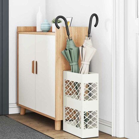 Paraplustandaard Wit 28 x 12 x 41 cm Staal 3
