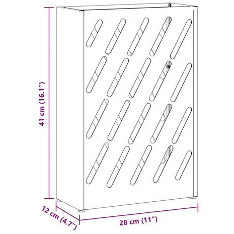 Paraplustandaard Zwart 28 x 12 x 41 cm Staal 9