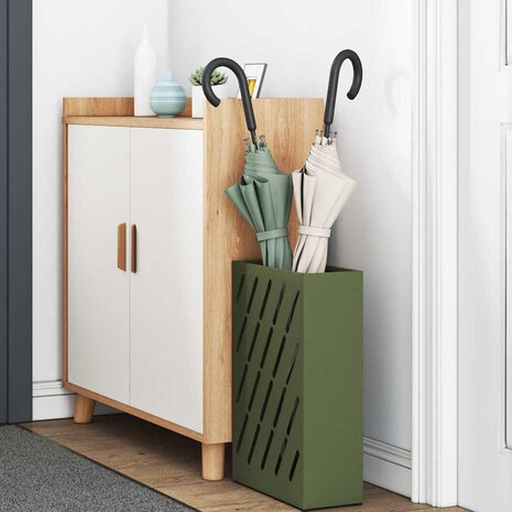 Paraplustandaard Olijfgroen 28 x 12 x 41 cm Staal 3