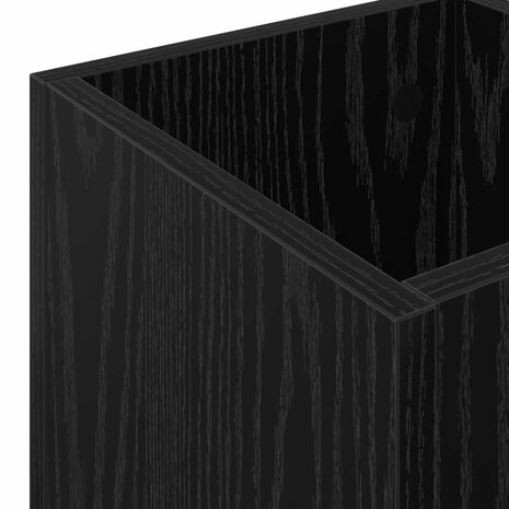 Paraplustandaard Zwart Eiken 25 x 24,5 x 64 cm Bewerkt hout 8