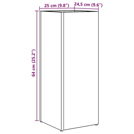 Paraplustandaard Beton Grijs 25 x 24,5 x 64 cm Bewerkt hout 11