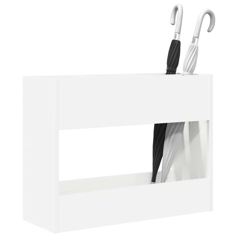 Paraplustandaard met opslag Wit 65 x 24 x 50 cm Bewerkt hout 3