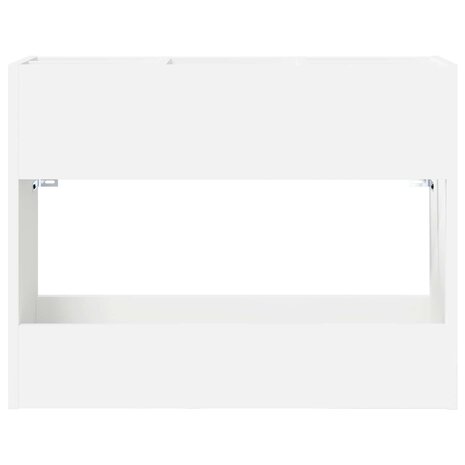 Paraplustandaard met opslag Wit 65 x 24 x 50 cm Bewerkt hout 5