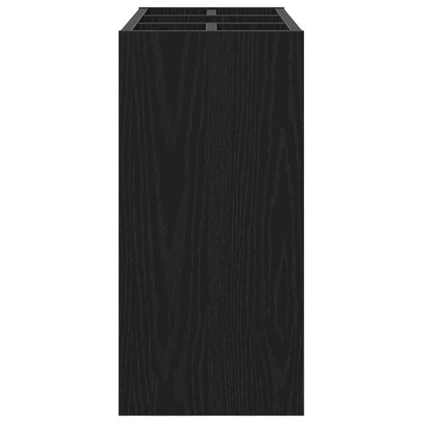 Paraplustandaard Zwart Eiken 65 x 24 x 50 cm Bewerkt hout 6