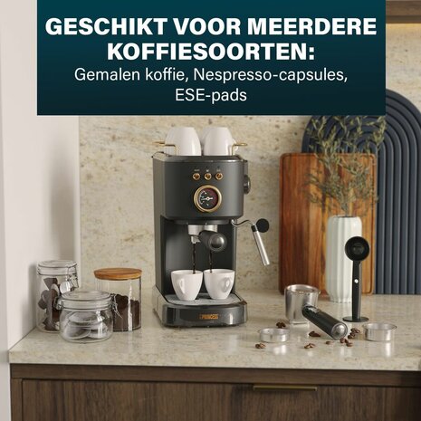 Espresso koffiemachine Princess 249417 Zwart 1100 W 1,2 L 7