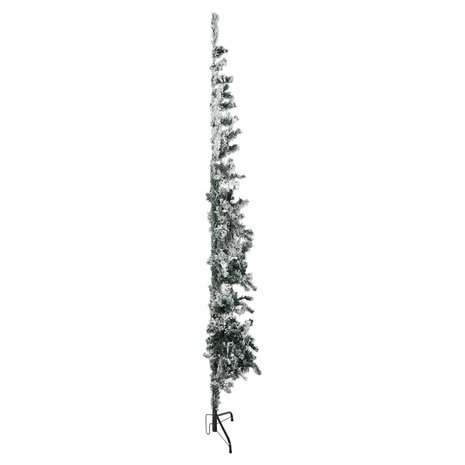 Kunstkerstboom half met sneeuw smal 180 cm 5