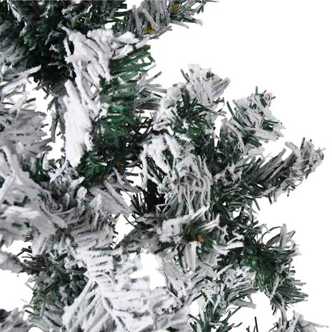 Kunstkerstboom half met sneeuw smal 180 cm 7